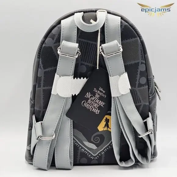 Loungefly The Nightmare Before Christmas Jack & Sally Split Heart Mini Backpack - Picture 5 of 5